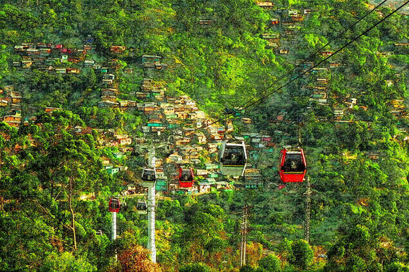 Colombia Cable Car Medellin Jigsaw Puzzle Wooden 1000 Piece