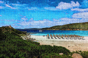 Italy Villasimius Beach Jigsaw Puzzle Wooden 1000 Piece