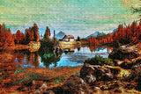 Italy Cortina d'Ampezzo Dolomites Mountains Lake Bergsee Jigsaw Puzzle Wooden 1000 Piece