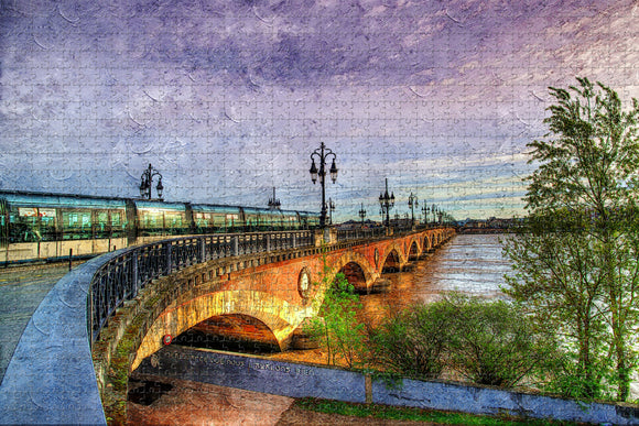 France Bordeaux Tram Bridge Jigsaw Puzzle Wooden 1000 Piece