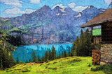 Switzerland Oeschinen Lake Jigsaw Puzzle Wooden 1000 Piece