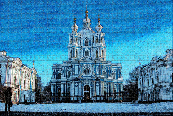 Russia Smolny Cathedral St. Petersburg Jigsaw Puzzle Wooden 1000 Piece