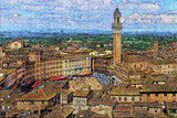 Italy Field Square Mangia Tower Siena Jigsaw Puzzle Wooden 1000 Piece