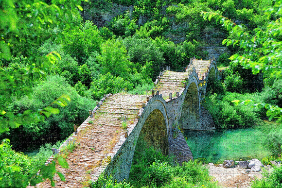 Greece Bridge Metsovo Jigsaw Puzzle Wooden 1000 Piece