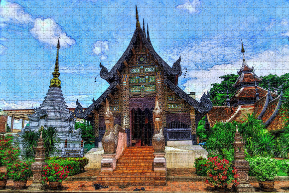 Thailand Chiang Mai Old City Jigsaw Puzzle Wooden 1000 Piece