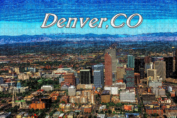 USA America Denver Colorado Jigsaw Puzzle Wooden 1000 Piece