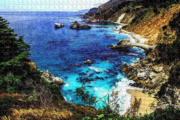 USA America Point Lobos Big Sur California Carmel Jigsaw Puzzle Wooden 1000 Piece