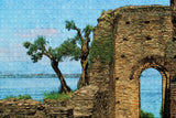 Italy Sirmione Ruin Bygningen Jigsaw Puzzle Wooden 1000 Piece