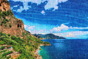 Italy Amalfi Coast Sea Beach Jigsaw Puzzle Wooden 1000 Piece