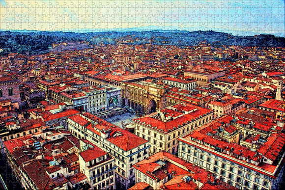 Italy Florence Cityscape Landscape Jigsaw Puzzle Wooden 1000 Piece