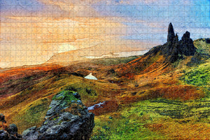 UK England Isle of Skye Old Man of Storr Jigsaw Puzzle Wooden 1000 Piece