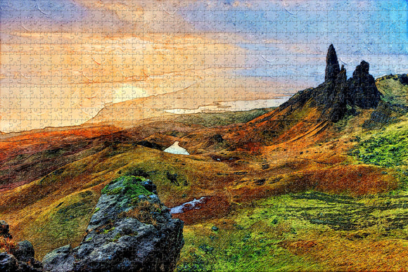 UK England Isle of Skye Old Man of Storr Jigsaw Puzzle Wooden 1000 Piece