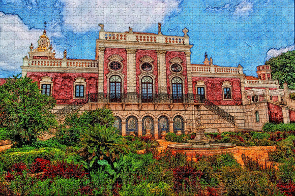 Portugal Palace Of Estoi Jigsaw Puzzle Wooden 1000 Piece