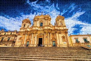 Italy Noto Cathedral Sicily Jigsaw Puzzle Wooden 1000 Piece