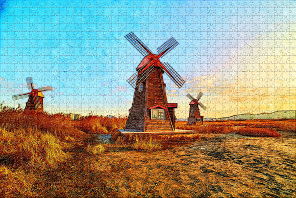 Korea Windmill Jigsaw Puzzle Wooden 1000 Piece