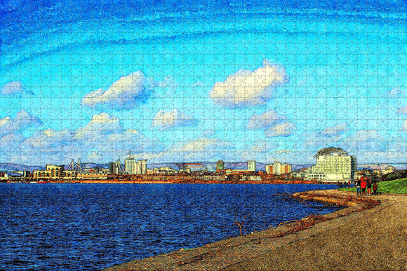 UK England Cardiff Bay Jigsaw Puzzle Wooden 1000 Piece