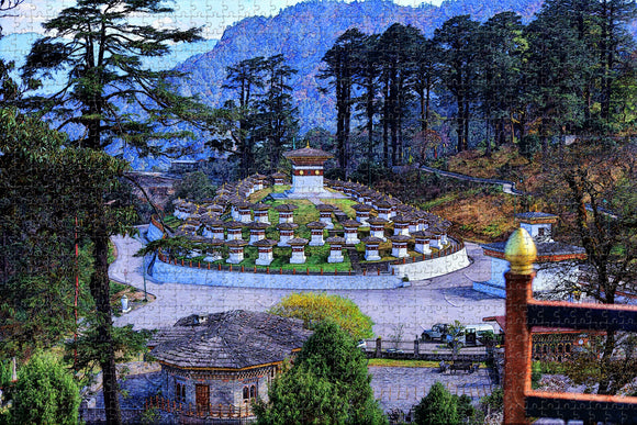 Dochula Pass Thimphu Bhutan Jigsaw Puzzle Wooden 1000 Piece