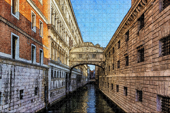 Italy Bridge of Sighs Venice Jigsaw Puzzle Wooden 1000 Piece