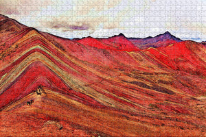 Rainbow Mountain Andes Cusco Peru Jigsaw Puzzle Wooden 1000 Piece