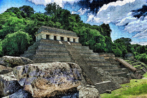 Mexico Pyramid Palenque Jigsaw Puzzle Wooden 1000 Piece