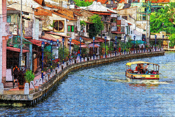 Malaysia Malacca River Melaka Jigsaw Puzzle Wooden 1000 Piece