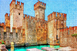 Italy Sirmione Garda Castle Jigsaw Puzzle Wooden 1000 Piece