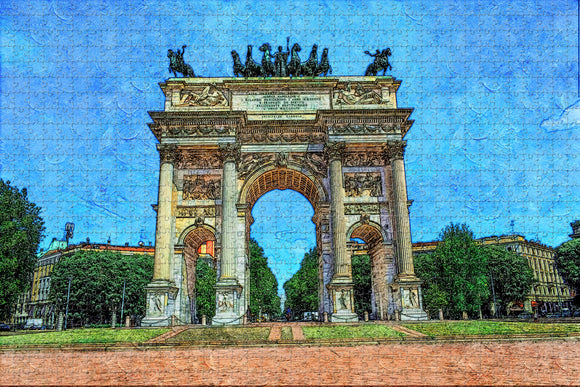 Italy Arco Della Pace Jigsaw Puzzle Wooden 1000 Piece