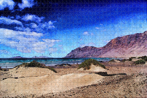 Spain Famara Beach Lanzarote Jigsaw Puzzle Wooden 1000 Piece