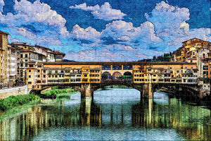 Italy Florence Bridge Architecture Jigsaw Puzzle Wooden 1000 Piece