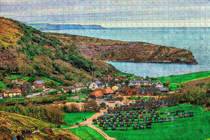 UK England Lulworth Cove Jigsaw Puzzle Wooden 1000 Piece