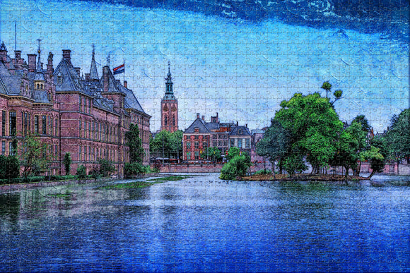 Netherlands Holland The Hague Holland Binnenhof Jigsaw Puzzle Wooden 1000 Piece