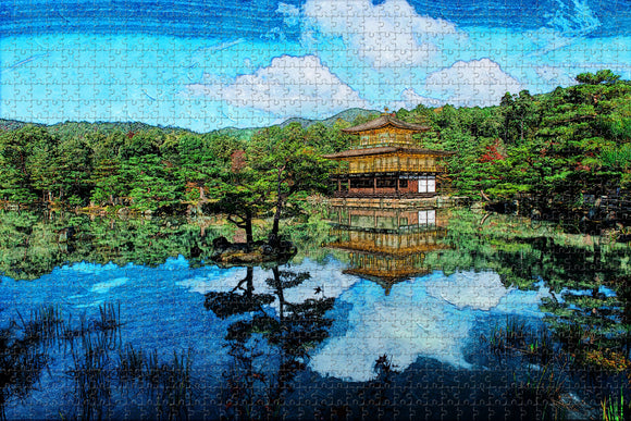 Japan Kinkakuji Temple Kyoto Jigsaw Puzzle Wooden 1000 Piece