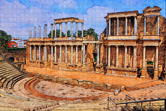 Spain Roman Theater Merida Jigsaw Puzzle Wooden 1000 Piece